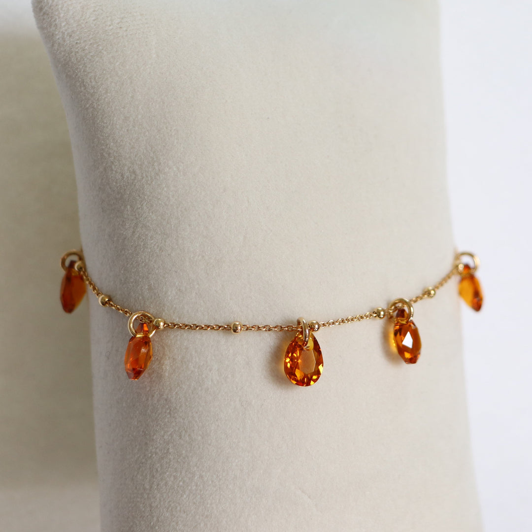 Bracelet  avec cristaux Swarovski, collection RAIN, 203, argent doré