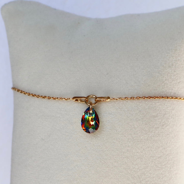 Bracelet avec cristaux Swarovski, argent doré, cristal VM, KATE