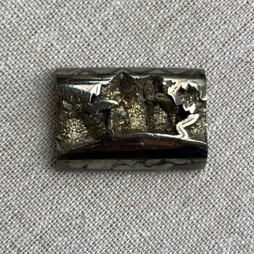 Pyritisierter Ammonit, AM_P049, Cabochongröße, 35x24x8 mm; 15,6 g;