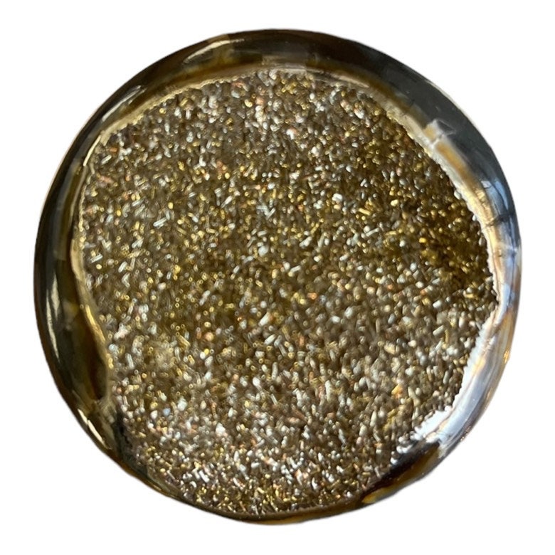 Pyritisierter Ammonit, AM_P008, Cabochongröße, 44 x 44 x 12 mm; 32 g;