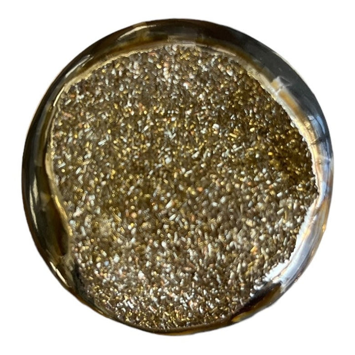 Pyritisierter Ammonit, AM_P008, Cabochongröße, 44 x 44 x 12 mm; 32 g;