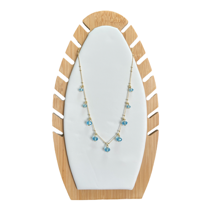 Collier avec cristaux Swarovski, collection LOUISE, J202, argent doré