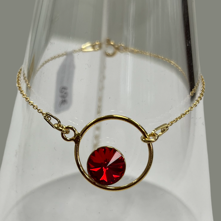 Bracelet  avec cristaux Swarovski, collection JULI / JOSE, J227, argent doré