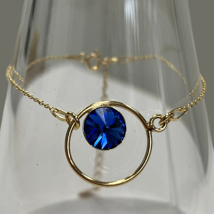 Bracelet  avec cristaux Swarovski, collection JULI / JOSE, J206, argent doré