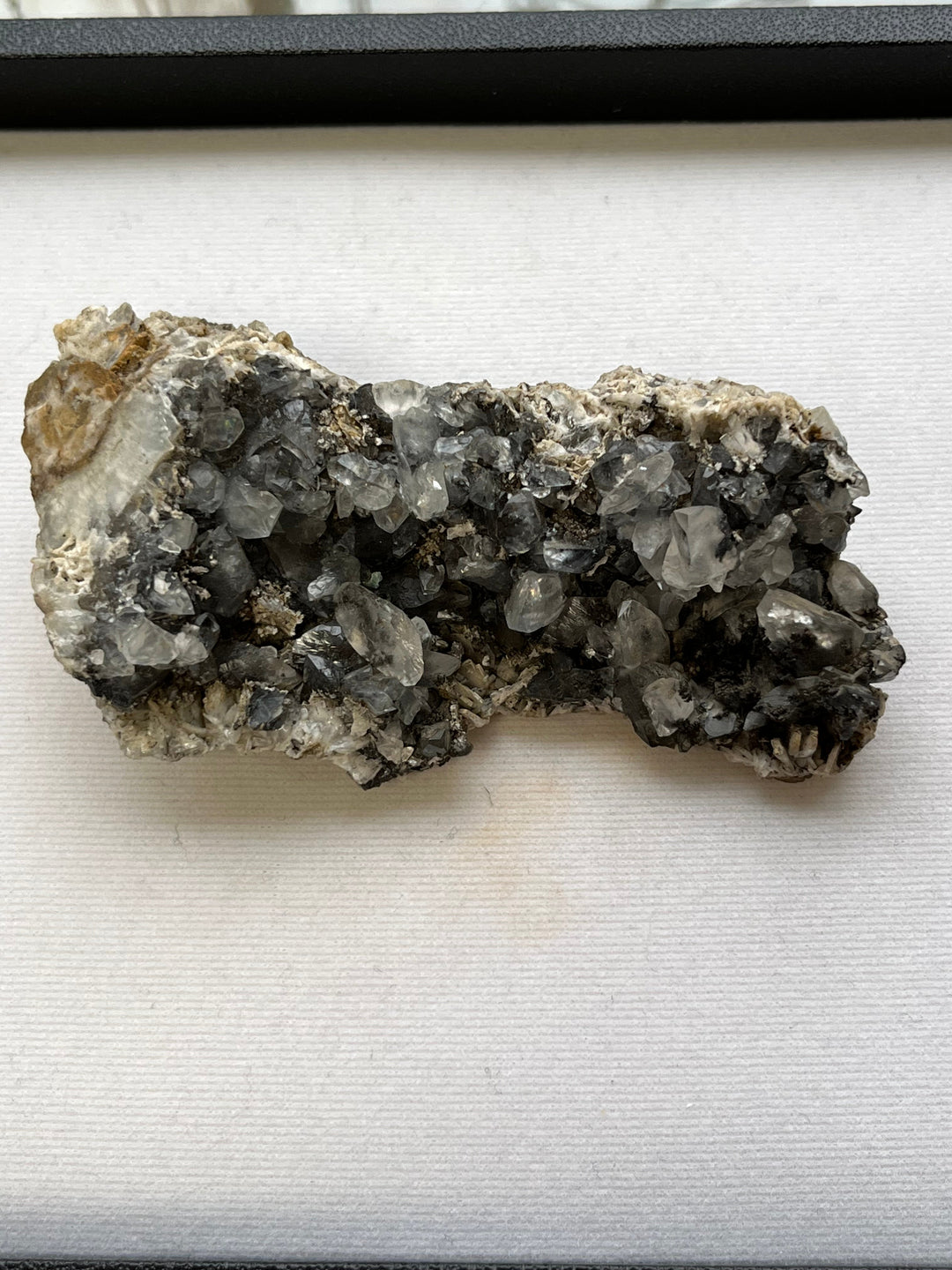 Calcite dendrite manganese barite Spain M18W8