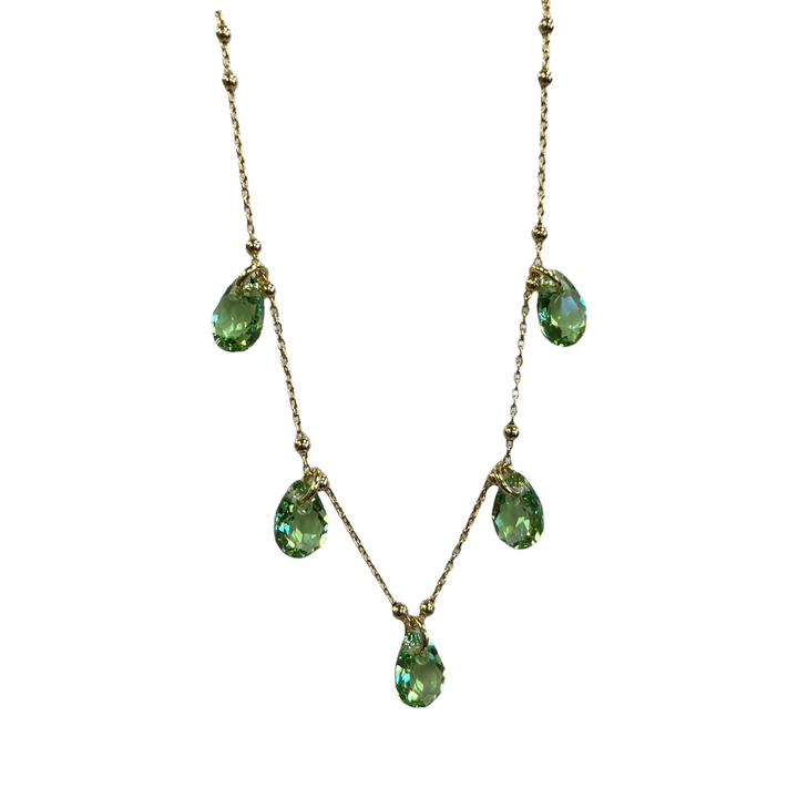 Collier avec cristaux Swarovski, collection KAYA, J214, argent doré