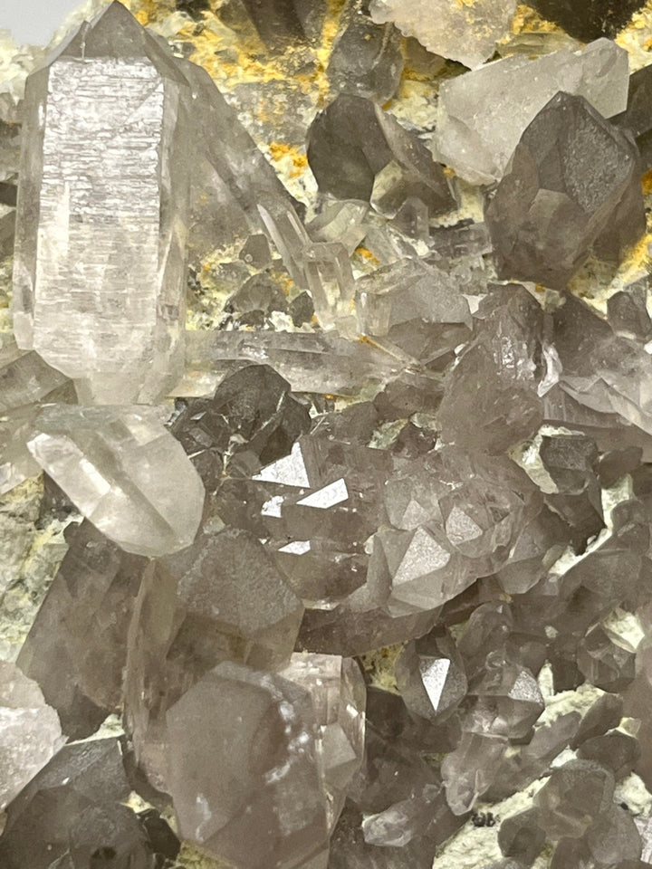 Rauchquarz und Citrin, Saint André d'Embrun, Alpen, Frankreich, DR253