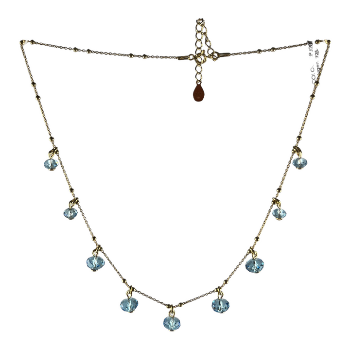 Collier avec cristaux Swarovski, collection LOUISE, J202, argent doré