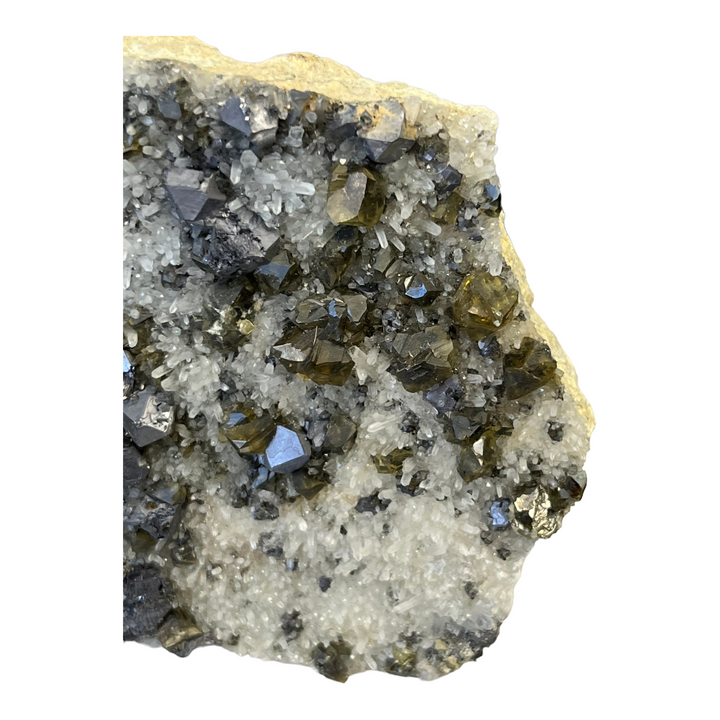 Cleiophane sphalerite, quartz, Bulgaria M18W122