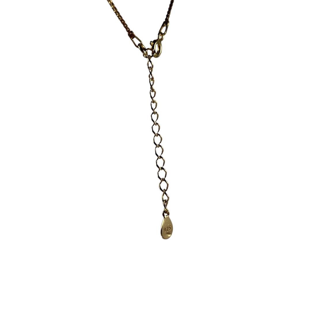 Collier avec cristaux Swarovski, collection LOUISE, J202, argent doré