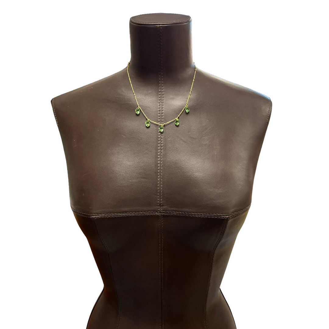 Collier avec cristaux Swarovski, collection KAYA, J214, argent doré