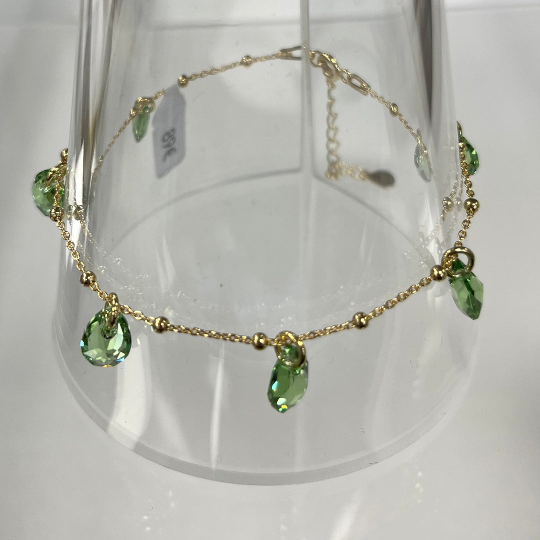 Bracelet  avec cristaux Swarovski, collection KAYA, J214, argent doré