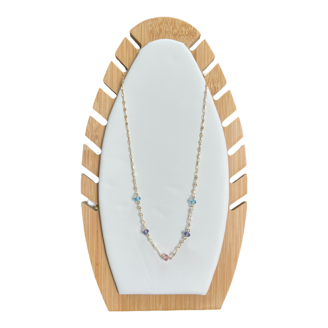 Collier avec cristaux Swarovski, collection ELLA, J252, argent doré