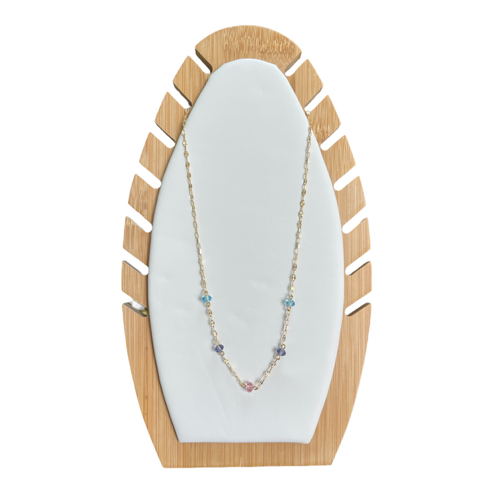 Collier avec cristaux Swarovski, collection ELLA, J252, argent doré