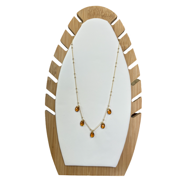 Collier avec cristaux Swarovski, collection KAYA, J203, argent doré