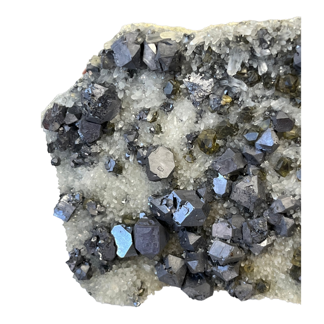 Cleiophane sphalerite, quartz, Bulgaria M18W122