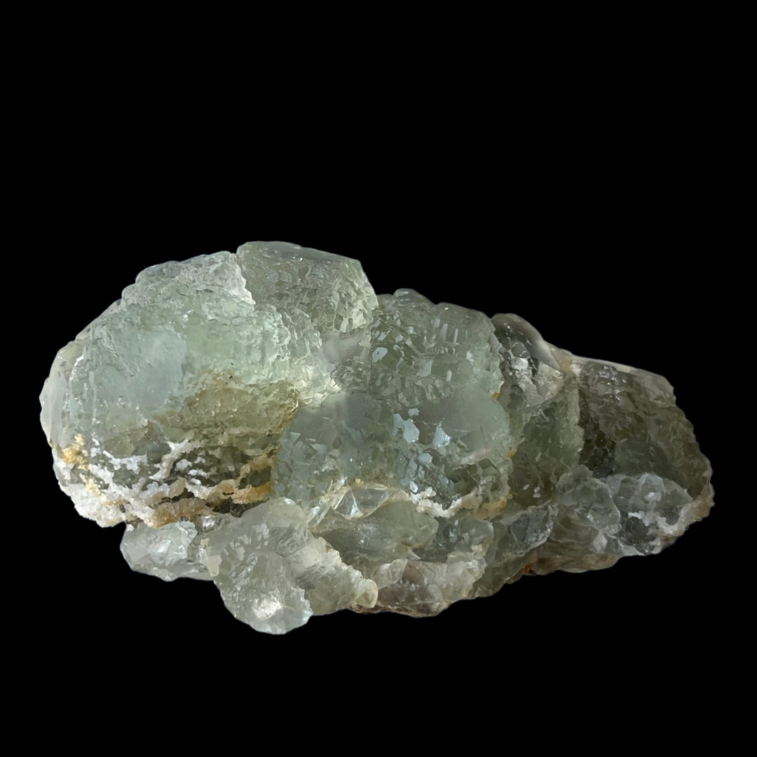 Grüner pyramidenförmiger Fluoritquarz, Hunan, China, M18W115
