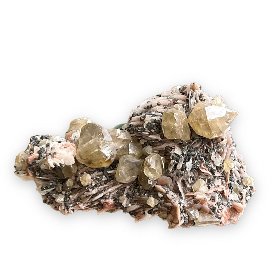 Cerussit auf Baryt, Mibladen, Marokko DR30