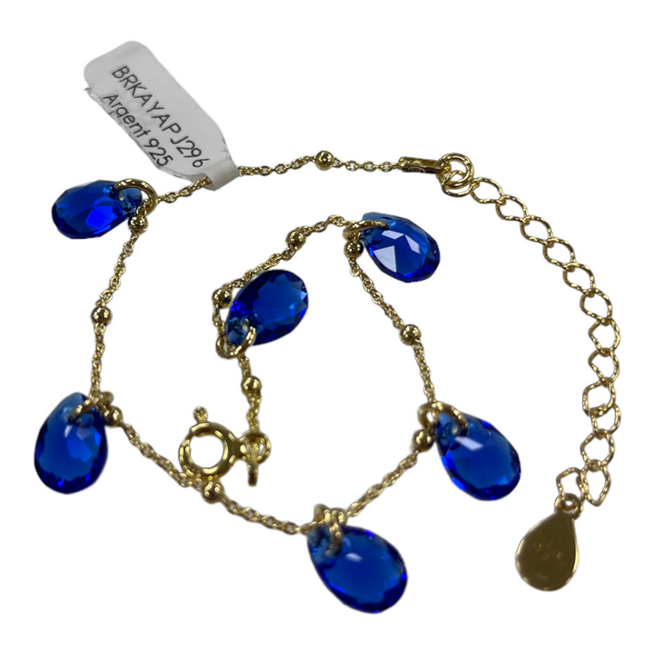 Collier avec cristaux Swarovski, collection KAYA, J296, argent doré