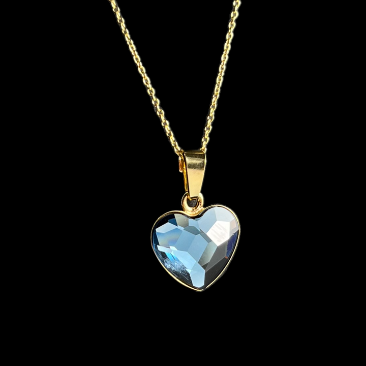 Collier avec cristaux Swarovski, collection ZOE, J266, argent doré