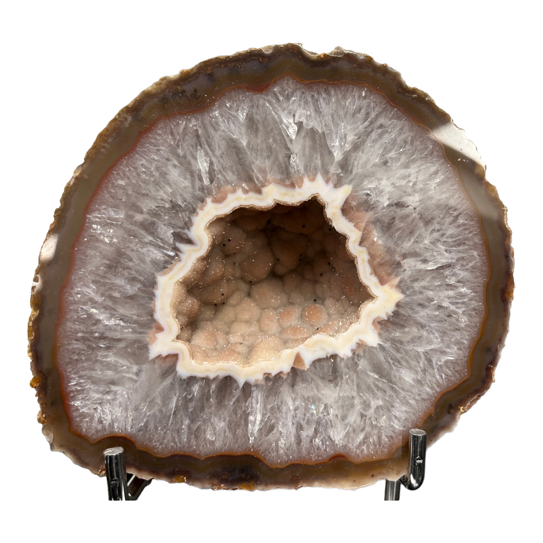 Rosa Chalcedon-Geode aus Brasilien DB118