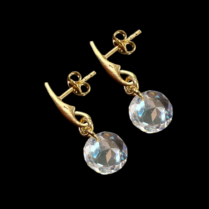 TEMPLATE Boucles d'oreilles, cristaux Swarovski, argent doré, cristal SH, BONBON