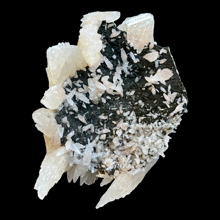 Purple fluorite and calcite on dolomite, Shangbao, Hunan, China