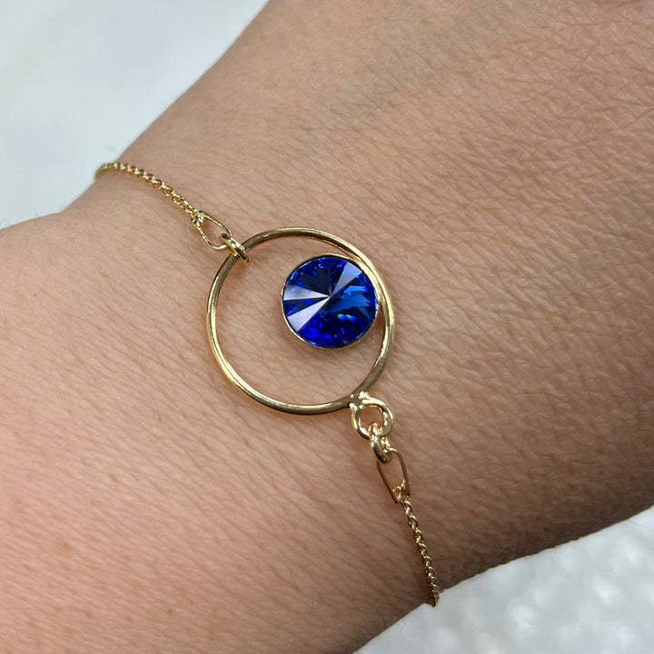 Bracelet  avec cristaux Swarovski, collection JULI / JOSE, J206, argent doré
