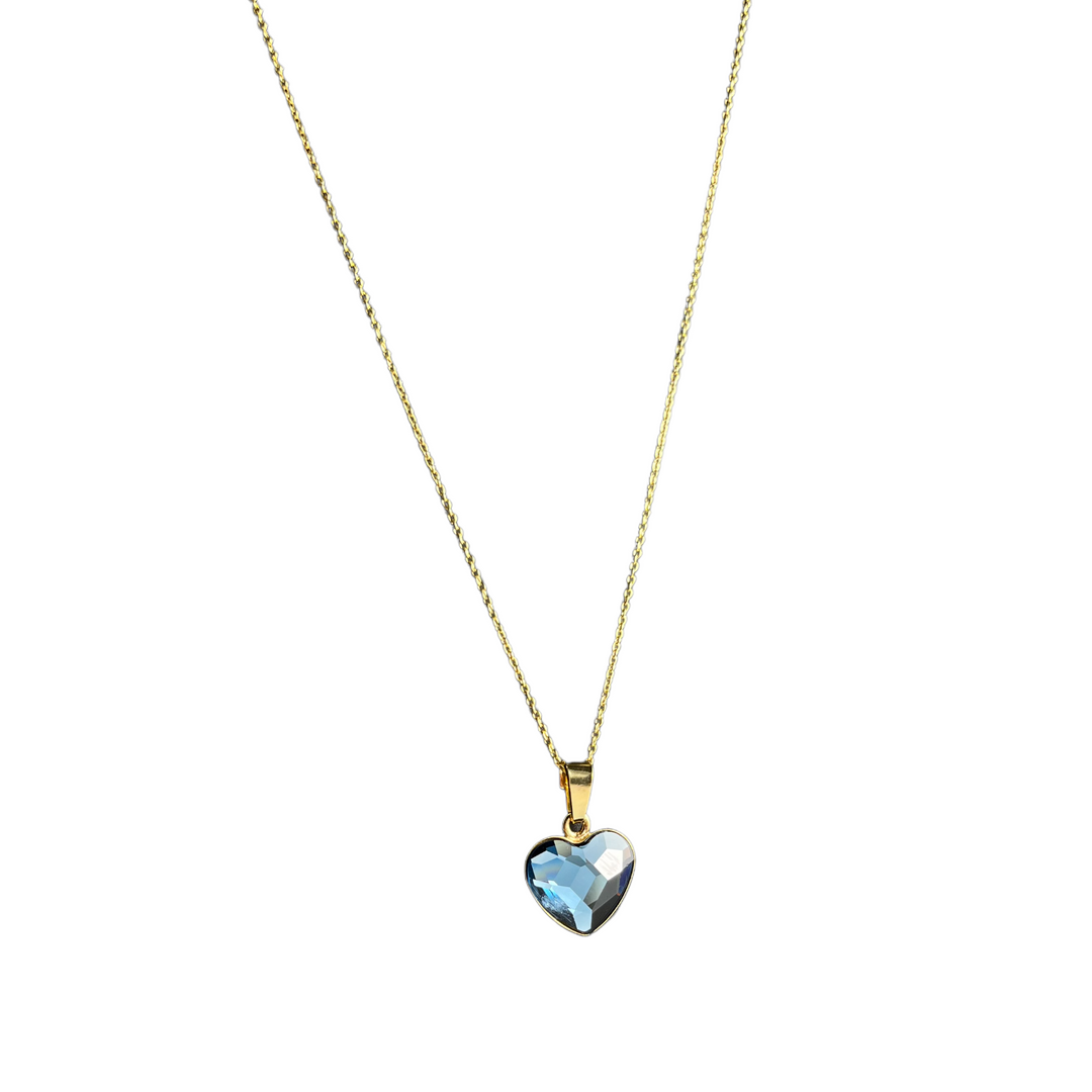 Collier avec cristaux Swarovski, collection ZOE, J266, argent doré