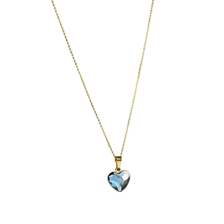 Collier avec cristaux Swarovski, collection ZOE, J266, argent doré
