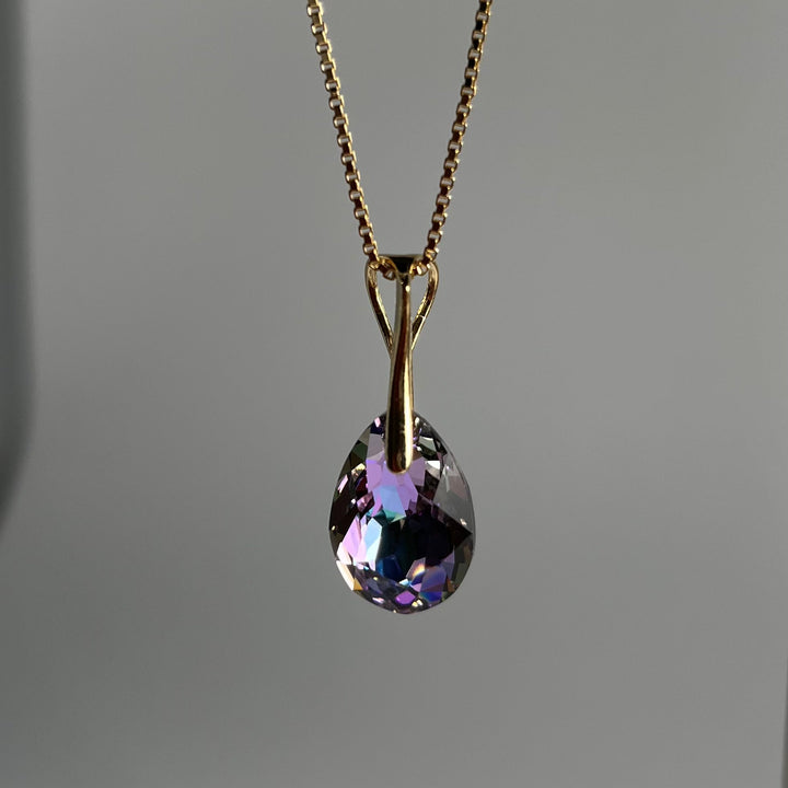 Boucles d'oreilles avec cristaux Swarovski, argent doré, cristal VL, KATE