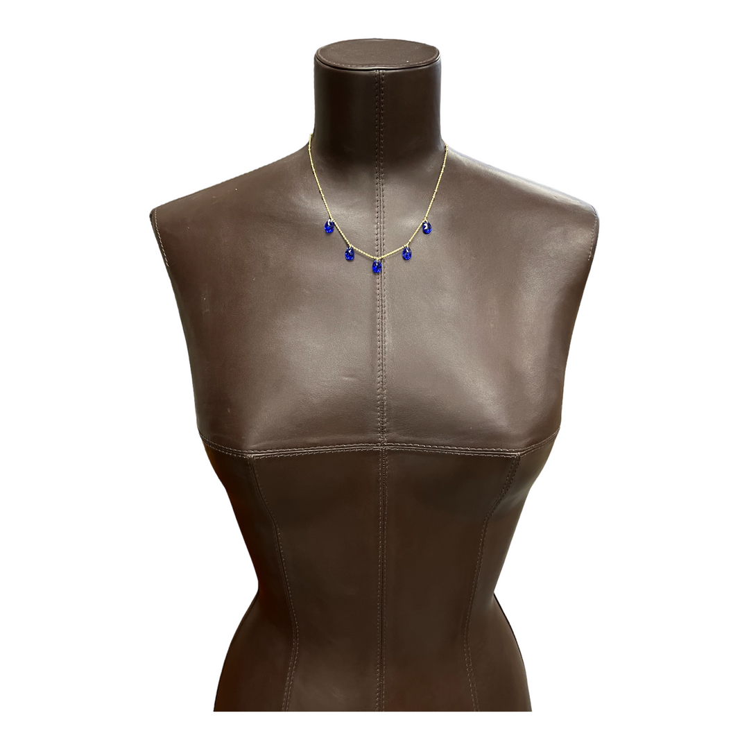 Collier avec cristaux Swarovski, collection KAYA, J296, argent doré