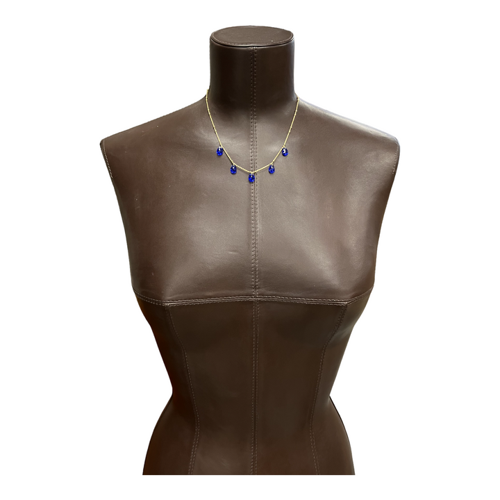 Collier avec cristaux Swarovski, collection KAYA, J296, argent doré