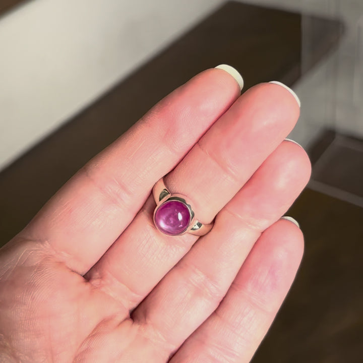 Silberring mit Rubin - Größe 52 - BS047