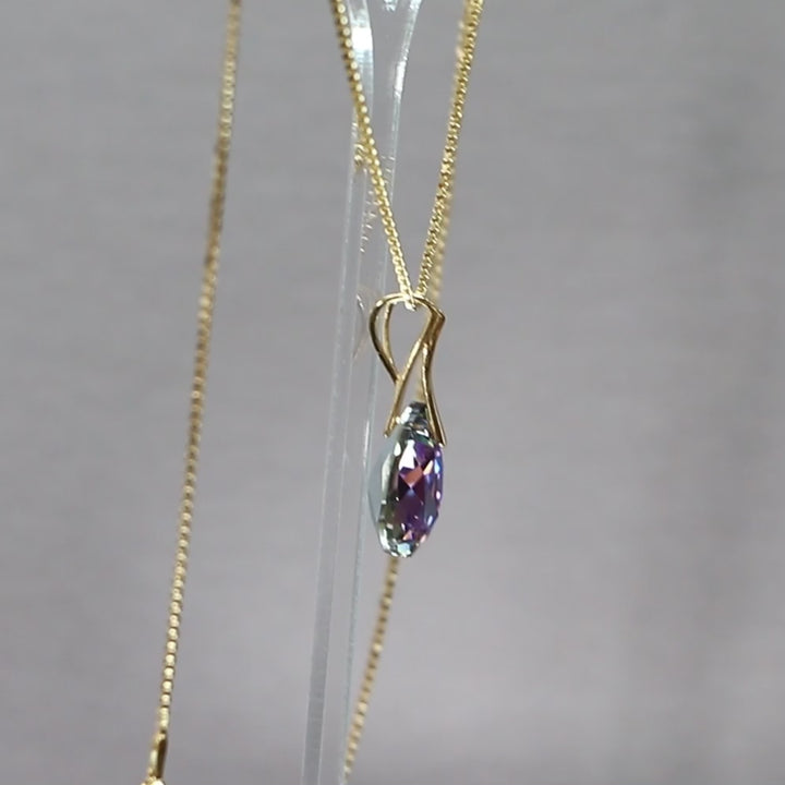 Anhänger mit Swarovski-Kristallen, Silber vergoldet, VL-Kristall, KATE