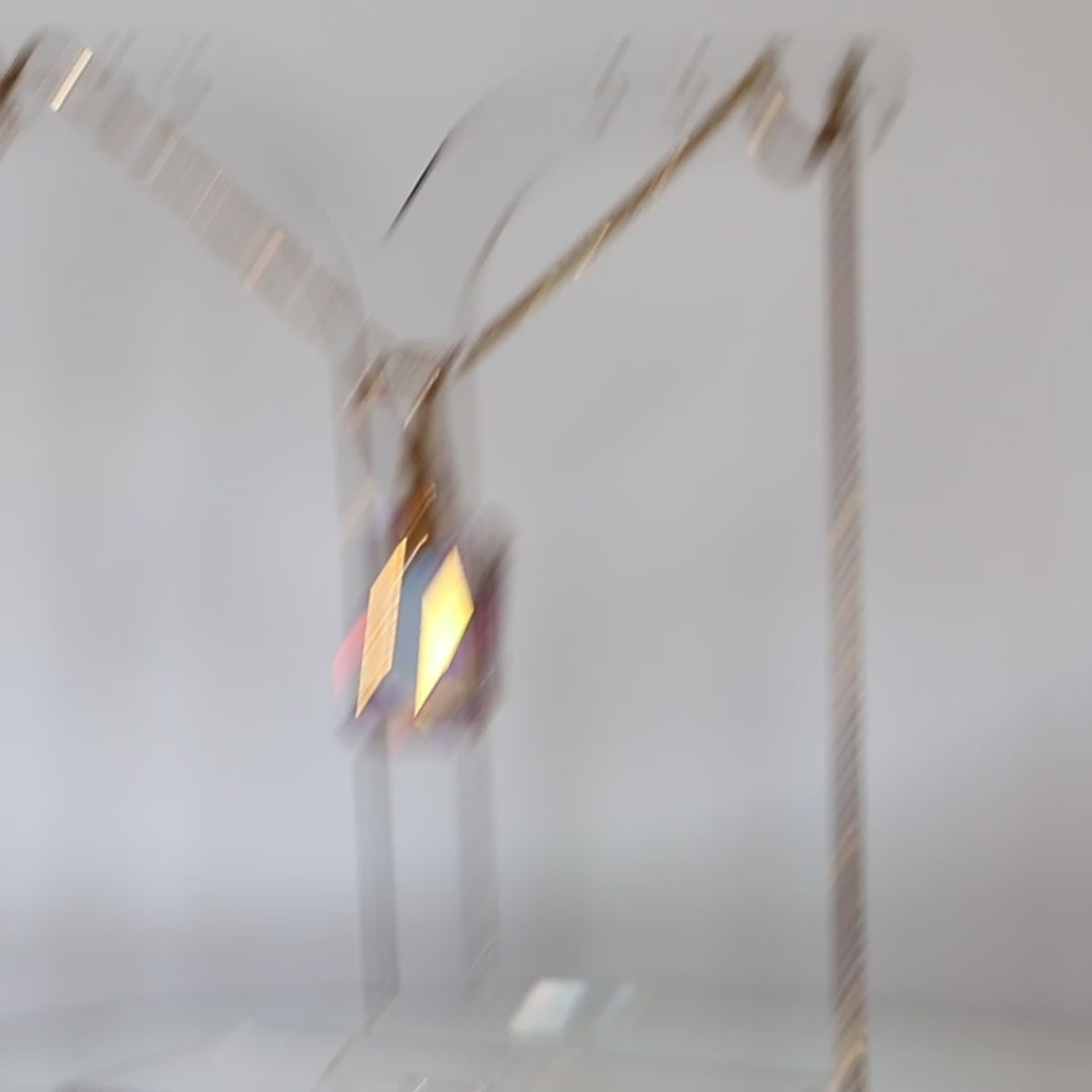 Anhänger mit Swarovski-Kristallen, AB-Kristall, Silber vergoldet, NOEMIE